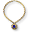 Gold sapphire necklace