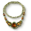 Green gold amber necklace
