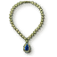 Green gold diamond necklace