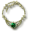 Green gold emerald necklace