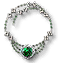 Silver emerald necklace