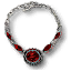 Silver ruby necklace