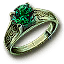 Green gold emerald ring