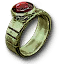 Green gold ruby ring