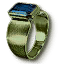 Green gold sapphire ring