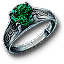 Silver emerald ring