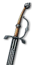 Red meteorite steel sword